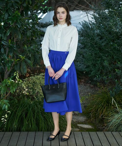 DRESSTERIOR（ドレステリア）の「【ウォッシャブル/通勤】スタンドフリル ブラウス（シャツ/ブラウス・レディース・オフホワイト/サックスブルー/ネイビー・38/36/34）」の10枚目の写真