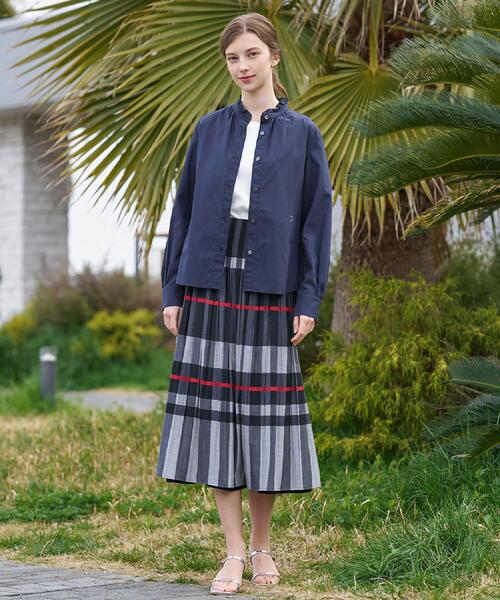 DRESSTERIOR（ドレステリア）の「【ウォッシャブル/通勤】スタンドフリル ブラウス（シャツ/ブラウス・レディース・オフホワイト/サックスブルー/ネイビー・38/36/34）」の13枚目の写真