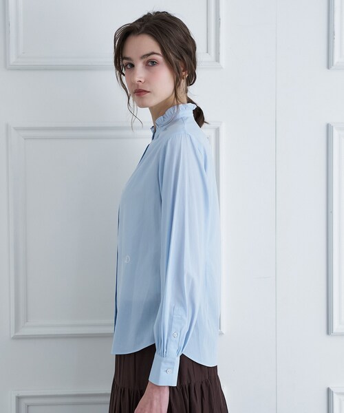 DRESSTERIOR（ドレステリア）の「【ウォッシャブル/通勤】スタンドフリル ブラウス（シャツ/ブラウス・レディース・オフホワイト/サックスブルー/ネイビー・38/36/34）」の16枚目の写真