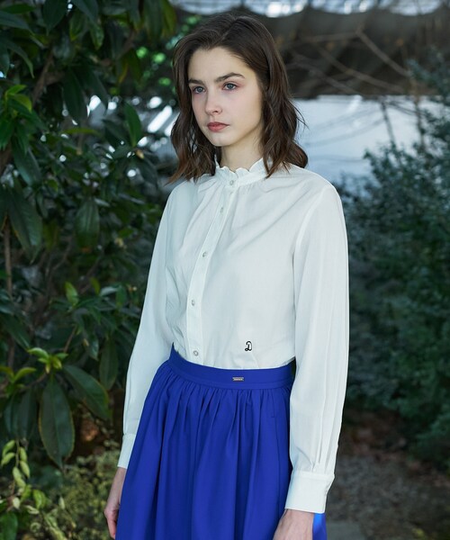 DRESSTERIOR（ドレステリア）の「【ウォッシャブル/通勤】スタンドフリル ブラウス（シャツ/ブラウス・レディース・オフホワイト/サックスブルー/ネイビー・38/36/34）」の19枚目の写真