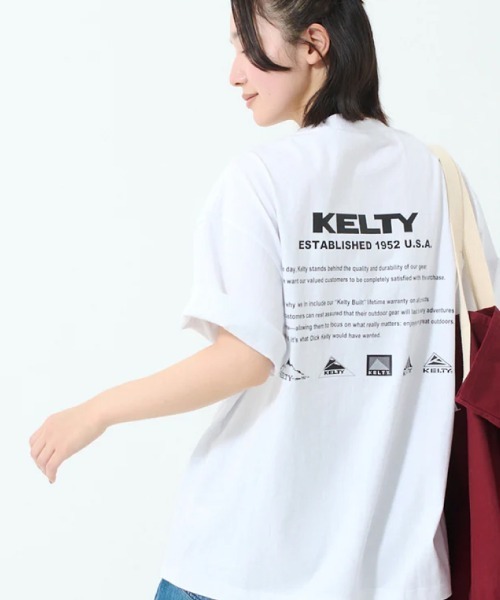 KELTY(ケルティ)の「KELTY BACK HISTORY LOGO S/S T-SHIRT(Tシャツ/カットソー・メンズ・ブラック/ホワイト/ベージュ/ネイビー/グレー・L/M/XL)」の2枚目の写真