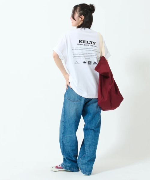 KELTY(ケルティ)の「KELTY BACK HISTORY LOGO S/S T-SHIRT(Tシャツ/カットソー・メンズ・ブラック/ホワイト/ベージュ/ネイビー/グレー・L/M/XL)」の11枚目の写真