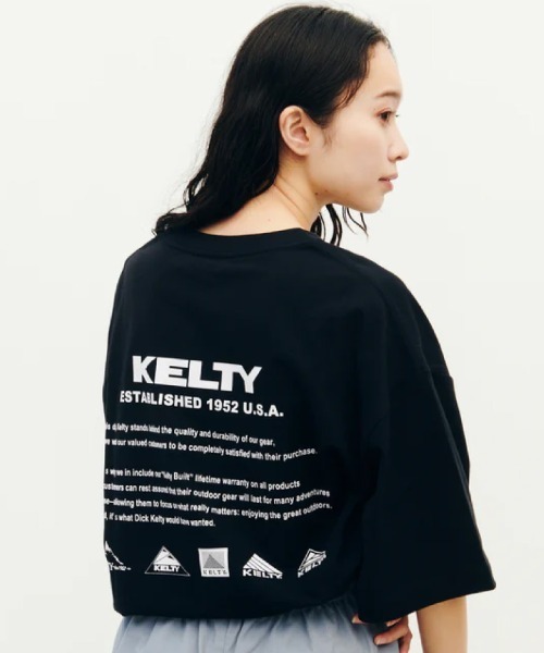 KELTY(ケルティ)の「KELTY BACK HISTORY LOGO S/S T-SHIRT(Tシャツ/カットソー・メンズ・ブラック/ホワイト/ベージュ/ネイビー/グレー・L/M/XL)」の13枚目の写真
