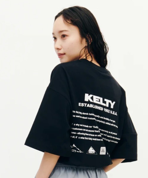KELTY(ケルティ)の「KELTY BACK HISTORY LOGO S/S T-SHIRT(Tシャツ/カットソー・メンズ・ブラック/ホワイト/ベージュ/ネイビー/グレー・L/M/XL)」の14枚目の写真