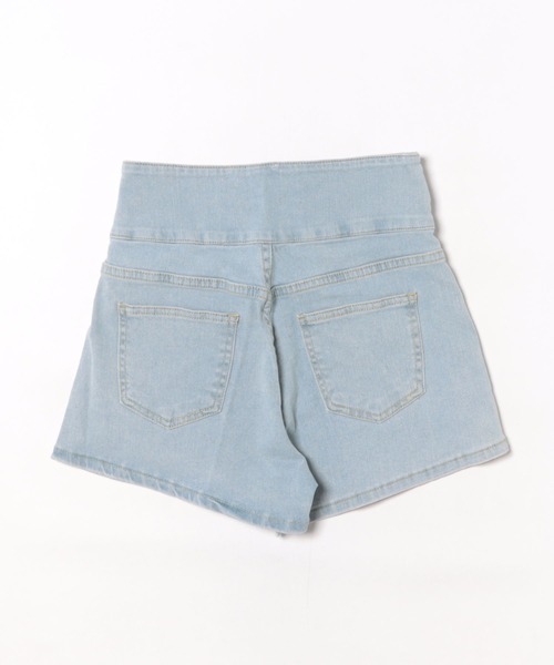 Songe(ソンジュ)の「ハイウエスデニムショートパンツ(デニムパンツ・レディース・ブルー/ブラック・L/M/S)」の15枚目の写真