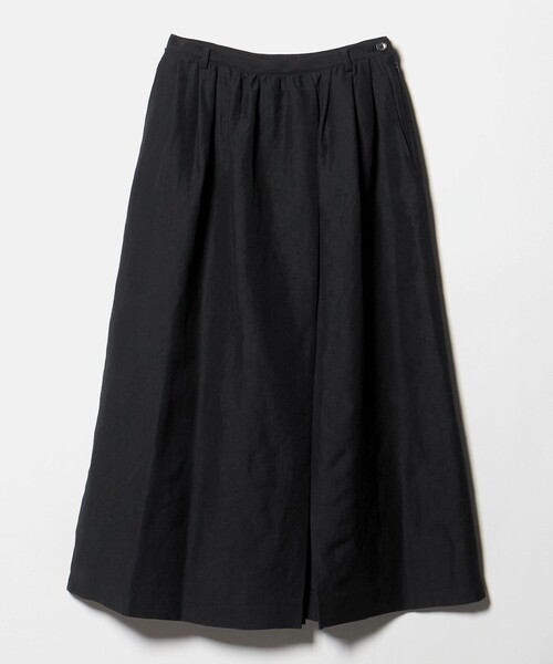 6（ロク）の「＜6(ROKU)＞麻ブレンド ロングスカート（スカート・レディース・ベージュ/ブラック・36/38）」の5枚目の写真