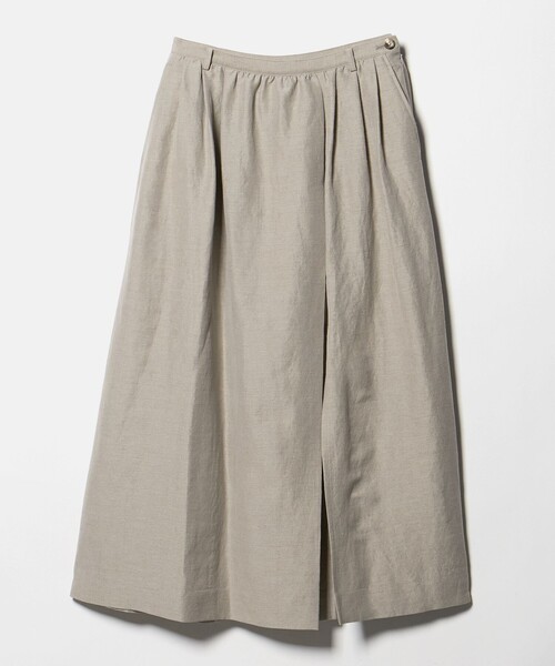 6（ロク）の「＜6(ROKU)＞麻ブレンド ロングスカート（スカート・レディース・ベージュ/ブラック・36/38）」の9枚目の写真