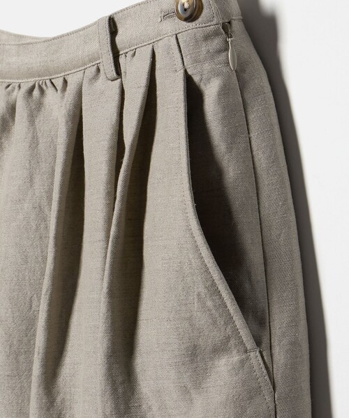 6（ロク）の「＜6(ROKU)＞麻ブレンド ロングスカート（スカート・レディース・ベージュ/ブラック・36/38）」の12枚目の写真