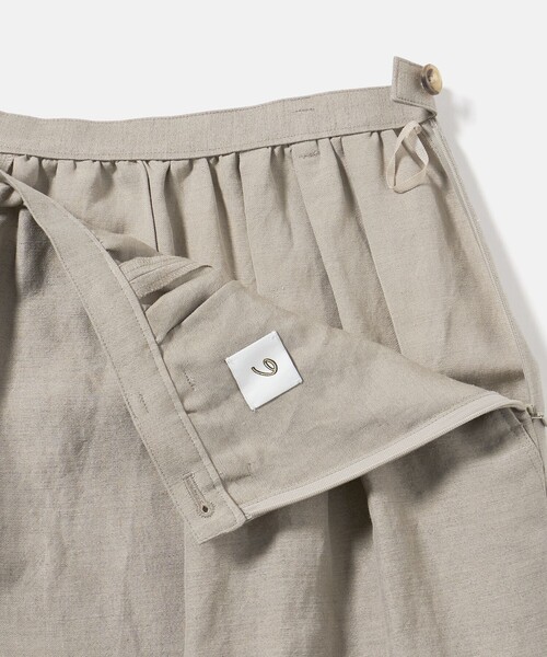 6（ロク）の「＜6(ROKU)＞麻ブレンド ロングスカート（スカート・レディース・ベージュ/ブラック・36/38）」の13枚目の写真