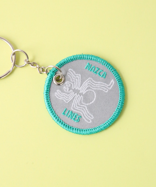 ナスカ ワッペン 蓄光糸刺繍キーホルダー（キーホルダー）｜SiNCERE