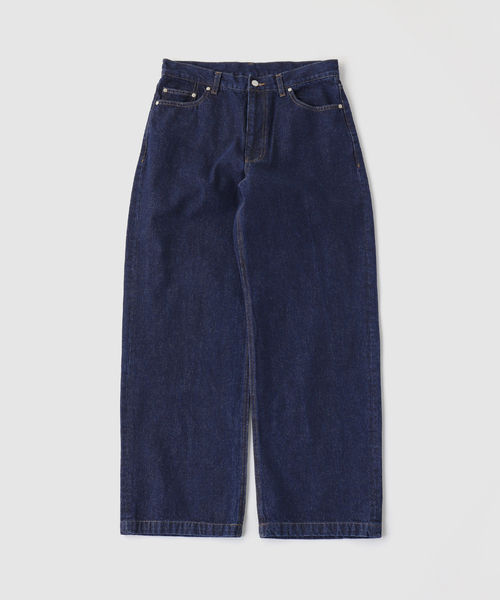 B.C STOCK（ベーセーストック）の「[B.A.C.D] ワイドストレートパンツ（デニムパンツ・メンズ・チャコールグレー/ネイビー/ブルー系その他/ブラック・LARGE/MEDIUM/SMALL）」の4枚目の写真