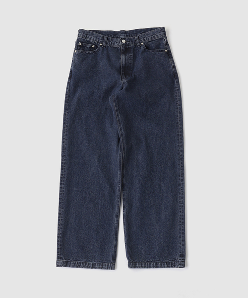 B.C STOCK（ベーセーストック）の「[B.A.C.D] ワイドストレートパンツ（デニムパンツ・メンズ・チャコールグレー/ネイビー/ブルー系その他/ブラック・LARGE/MEDIUM/SMALL）」の3枚目の写真