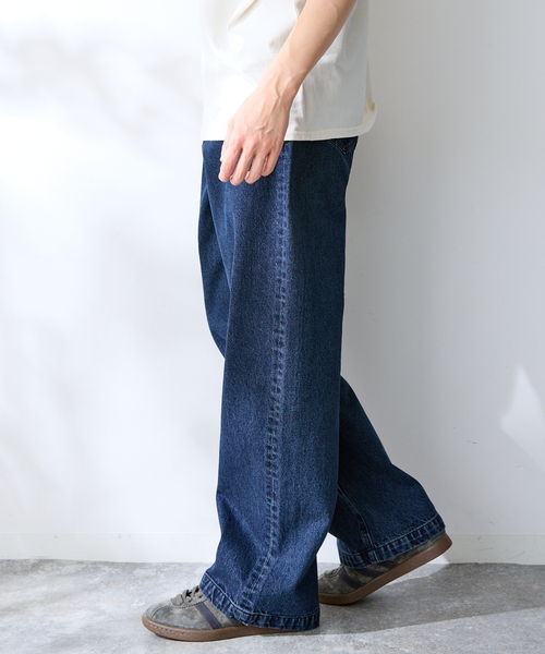 B.C STOCK（ベーセーストック）の「[B.A.C.D] ワイドストレートパンツ（デニムパンツ・メンズ・チャコールグレー/ネイビー/ブルー系その他/ブラック・LARGE/MEDIUM/SMALL）」の22枚目の写真