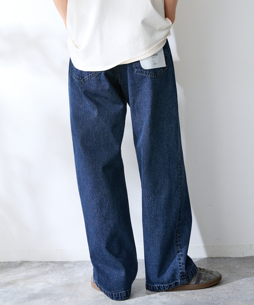 B.C STOCK（ベーセーストック）の「[B.A.C.D] ワイドストレートパンツ（デニムパンツ・メンズ・チャコールグレー/ネイビー/ブルー系その他/ブラック・LARGE/MEDIUM/SMALL）」の21枚目の写真