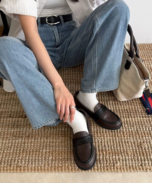 fredy emue(フレディエミュ)の「ソールステッチローファー(その他シューズ・レディース・ブラック/ブラウン系その他・24.5/24/23.5/23)」の4枚目の写真