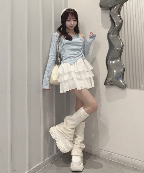 one way(ワンウェイ)の「長袖アシメドロストカットソー(Tシャツ/カットソー・レディース・オフホワイト/グレー/ブルー/ブラック/イエロー・FREE)」の20枚目の写真