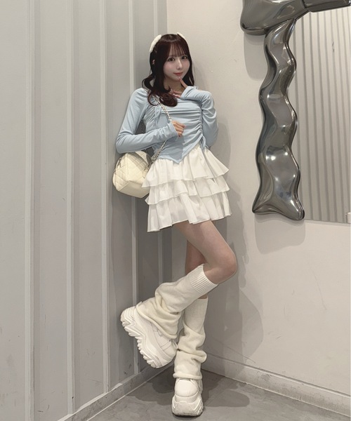 one way(ワンウェイ)の「長袖アシメドロストカットソー(Tシャツ/カットソー・レディース・オフホワイト/グレー/ブルー/ブラック/イエロー・FREE)」の21枚目の写真