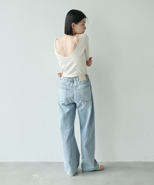 Shelly island(シェリーアイランド)の「カップ付きバックオープンロンT(Tシャツ/カットソー・レディース・ホワイト/ピンク/ブラック/チャコールグレー・FREE)」の12枚目の写真