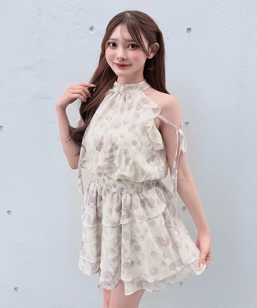 NOMAE(ノーマエ)の「アメスリフリルミニワンピース(ワンピース・レディース・ブルー系その他/ピンク系その他/ホワイト/ブラック/ピンク・FREE)」の7枚目の写真