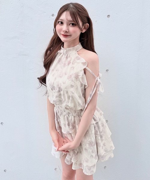 NOMAE(ノーマエ)の「アメスリフリルミニワンピース(ワンピース・レディース・ブルー系その他/ピンク系その他/ホワイト/ブラック/ピンク・FREE)」の8枚目の写真