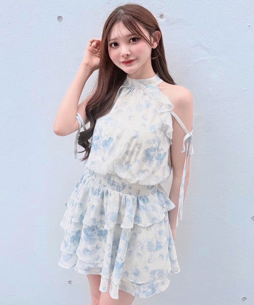 NOMAE(ノーマエ)の「アメスリフリルミニワンピース(ワンピース・レディース・ブルー系その他/ピンク系その他/ホワイト/ブラック/ピンク・FREE)」の11枚目の写真