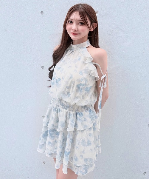 NOMAE(ノーマエ)の「アメスリフリルミニワンピース(ワンピース・レディース・ブルー系その他/ピンク系その他/ホワイト/ブラック/ピンク・FREE)」の12枚目の写真