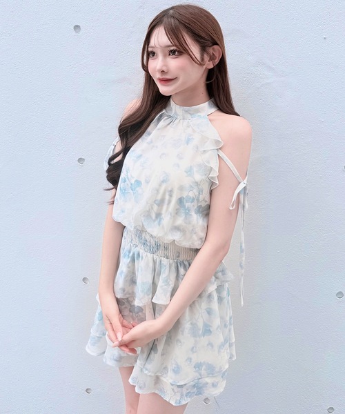 NOMAE(ノーマエ)の「アメスリフリルミニワンピース(ワンピース・レディース・ブルー系その他/ピンク系その他/ホワイト/ブラック/ピンク・FREE)」の13枚目の写真