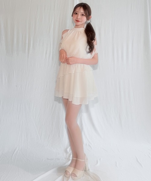 NOMAE(ノーマエ)の「アメスリフリルミニワンピース(ワンピース・レディース・ブルー系その他/ピンク系その他/ホワイト/ブラック/ピンク・FREE)」の19枚目の写真