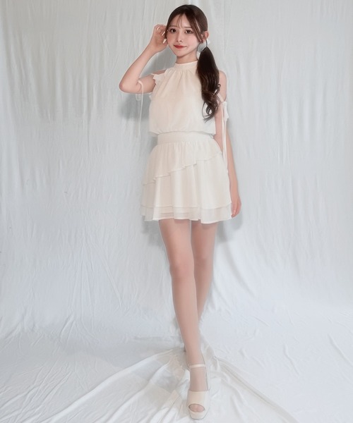 NOMAE(ノーマエ)の「アメスリフリルミニワンピース(ワンピース・レディース・ブルー系その他/ピンク系その他/ホワイト/ブラック/ピンク・FREE)」の18枚目の写真