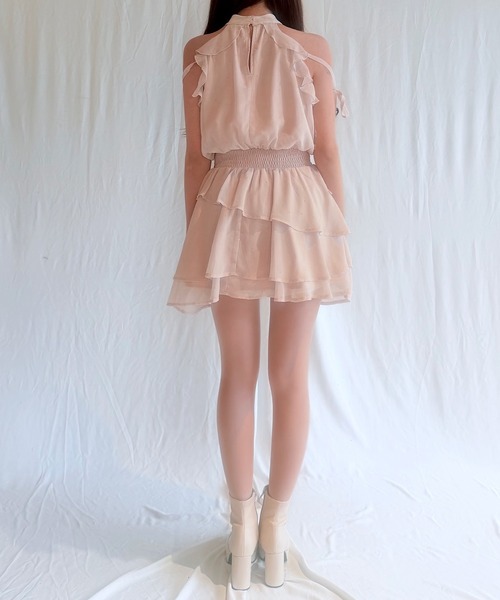 NOMAE(ノーマエ)の「アメスリフリルミニワンピース(ワンピース・レディース・ブルー系その他/ピンク系その他/ホワイト/ブラック/ピンク・FREE)」の16枚目の写真