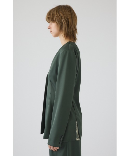 RIM.ARK(リムアーク)の「Hidden detail curve jacket ヒドゥン ディテール カーブ ジャケット(テーラードジャケット・レディース・グリーン/ブラック・36/38)」の8枚目の写真