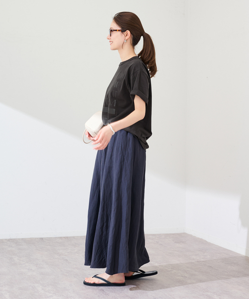 FRAMeWORK（フレームワーク）の「≪WEB限定 / 追加≫PRINT TEE（Tシャツ/カットソー・レディース・カーキ/ネイビー/チャコールグレー・FREE）」の16枚目の写真