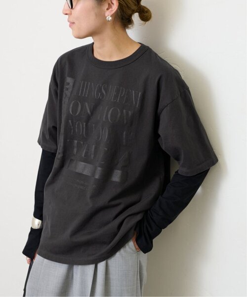 FRAMeWORK（フレームワーク）の「≪WEB限定 / 追加≫PRINT TEE（Tシャツ/カットソー・レディース・カーキ/ネイビー/チャコールグレー・FREE）」の11枚目の写真