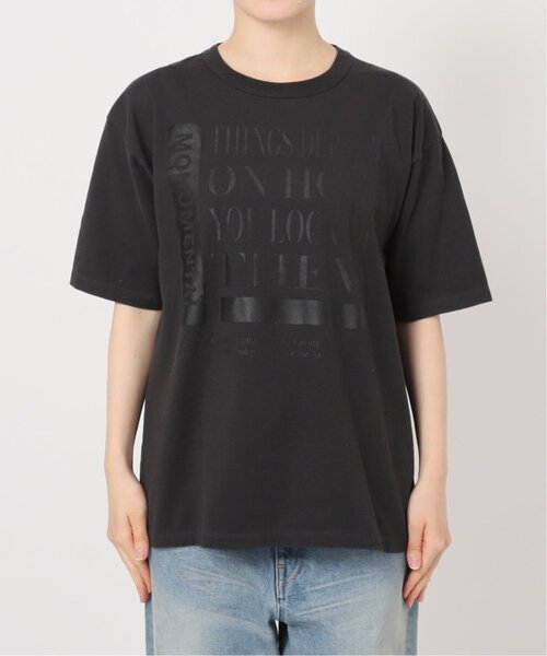 FRAMeWORK（フレームワーク）の「≪WEB限定 / 追加≫PRINT TEE（Tシャツ/カットソー・レディース・カーキ/ネイビー/チャコールグレー・FREE）」の4枚目の写真