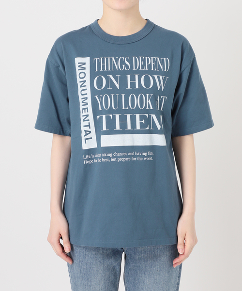 FRAMeWORK（フレームワーク）の「≪WEB限定 / 追加≫PRINT TEE（Tシャツ/カットソー・レディース・カーキ/ネイビー/チャコールグレー・FREE）」の8枚目の写真