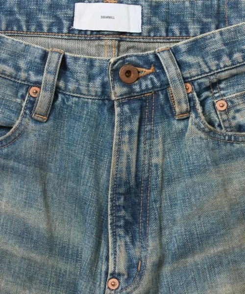 SUGARHILL(シュガーヒル)の「DESTRESSED MODERN DENIM WIDE CUT(デニムパンツ・メンズ・インディゴブルー・32/30)」の5枚目の写真