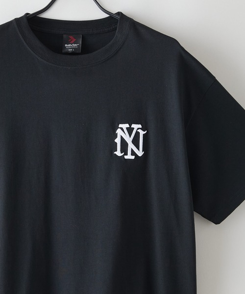 SAVIER(サビアー)の「【SAVIER/サビアー】×【ZERO STAIN/ゼロステイン】コラボ NY ロゴ刺繍 半袖 Tシャツ/ NY Logo(Tシャツ/カットソー・メンズ・オフホワイト/ブラック/ホワイト・MEDIUM/LARGE)」の5枚目の写真
