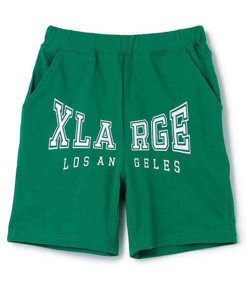 XLARGE KIDS（エクストララージキッズ）の「【人気商品再入荷】【直営店で取り扱い無し】フロントロゴショーツ（その他パンツ・キッズ・グリーン/レッド/ブラック・90cm/140cm/110cm）」の2枚目の写真