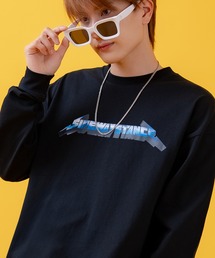 【SIDEWAYSTANCE】ロックバンドロゴ長袖Tシャツ 70417