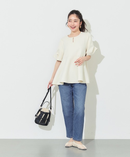 coca（coca）（コカ）の「サマーデニムテーパードパンツ（デニムパンツ・レディース・ブルー/ブラック/ライトブルー・S/M/L）」の11枚目の写真