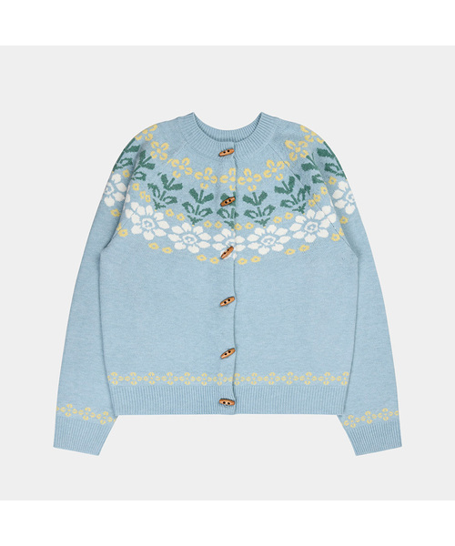PIGMENT(ピグメント)の「グランマフラワーカーディガン (HHCD251201)(カーディガン/ボレロ・レディース・スカイブルー/ネイビー/パープル・FREE)」の1枚目の写真