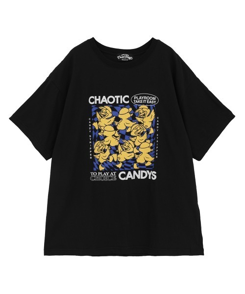 Candy Stripper(キャンディストリッパー)の「CHAOTIC CANDYS BIG Tシャツ(Tシャツ/カットソー・レディース・ブラック/ブルー/オフホワイト・FREE)」の2枚目の写真
