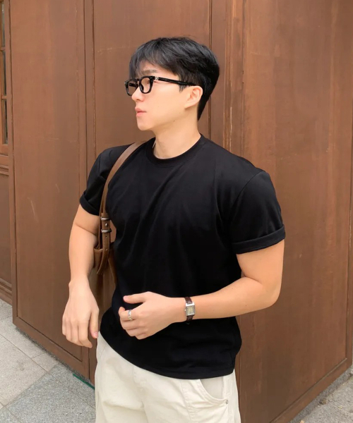 SENTAIR(センテア)の「エッセンシャルマッスルフィットクロップ半袖Tシャツ_ブラック(Tシャツ/カットソー・メンズ・その他・46/48/50)」の15枚目の写真