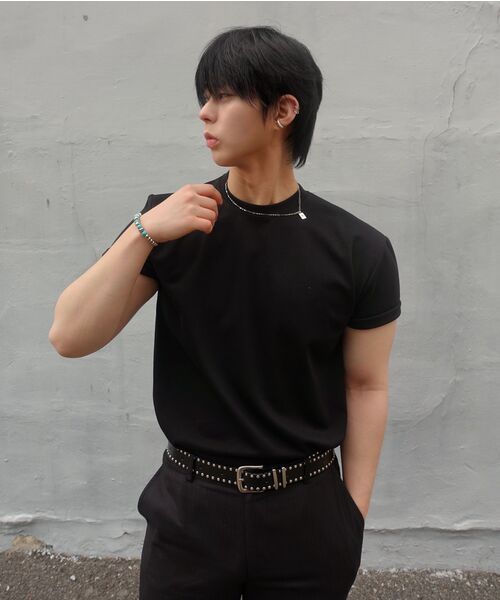 SENTAIR(センテア)の「エッセンシャルマッスルフィットクロップ半袖Tシャツ_ブラック(Tシャツ/カットソー・メンズ・その他・46/48/50)」の10枚目の写真