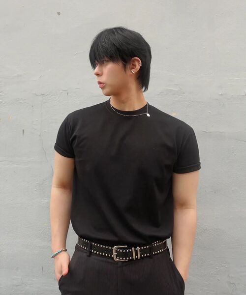 SENTAIR(センテア)の「エッセンシャルマッスルフィットクロップ半袖Tシャツ_ブラック(Tシャツ/カットソー・メンズ・その他・46/48/50)」の12枚目の写真