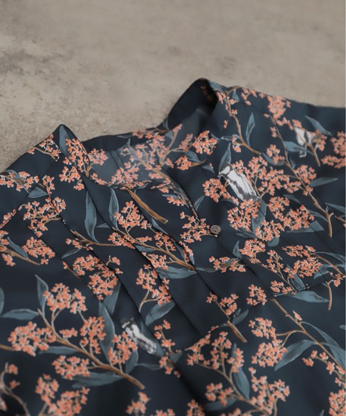 NOMBRE IMPAIR(ノンブルアンペール)の「キンモクセイPT スキッパーフレンチブラウス(シャツ/ブラウス・レディース・ネイビー/グリーン・FREE)」の14枚目の写真