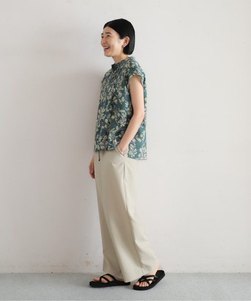 NOMBRE IMPAIR(ノンブルアンペール)の「キンモクセイPT スキッパーフレンチブラウス(シャツ/ブラウス・レディース・ネイビー/グリーン・FREE)」の22枚目の写真