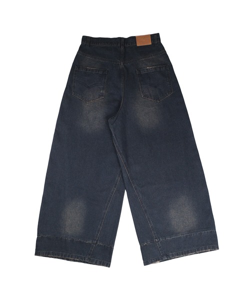 Mr.creape(ミスタークリエイプ)の「【MC25】【Mr.creape/ミスター・クリエイプ】Washed Wide-Leg Baggy Denim(デニムパンツ・メンズ・ブラック/ブルー・LARGE/MEDIUM/SMALL)」の4枚目の写真
