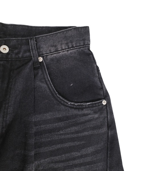 Mr.creape(ミスタークリエイプ)の「【MC25】【Mr.creape/ミスター・クリエイプ】Washed Wide-Leg Baggy Denim(デニムパンツ・メンズ・ブラック/ブルー・LARGE/MEDIUM/SMALL)」の9枚目の写真