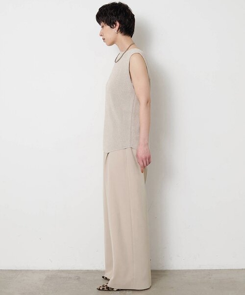 Whim Gazette（ウィムガゼット）の「ペーパーノースリーブニット（ニット/セーター・レディース・モカ/ベージュ/ブラック・FREE）」の22枚目の写真